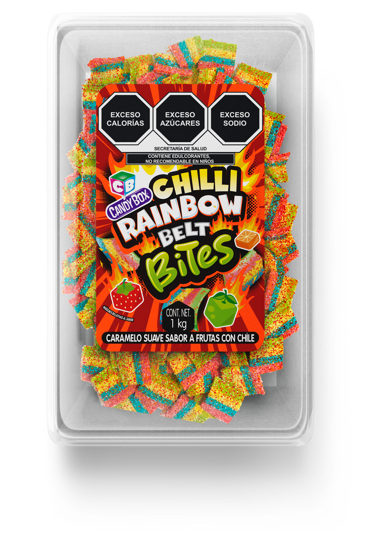 Candy Box Tupper Chilli Rainbow Belt Bites