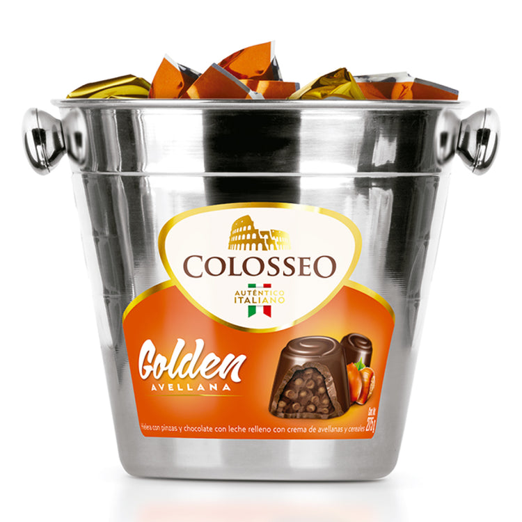 Colosseo Golden Con Hielera Y Pinzas De Acero Inoxidable Con 275 Gramos