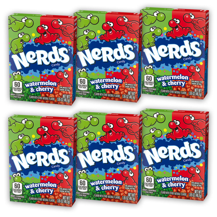 Wonka Nerds ! sandia cereza , caja con 12 piezas