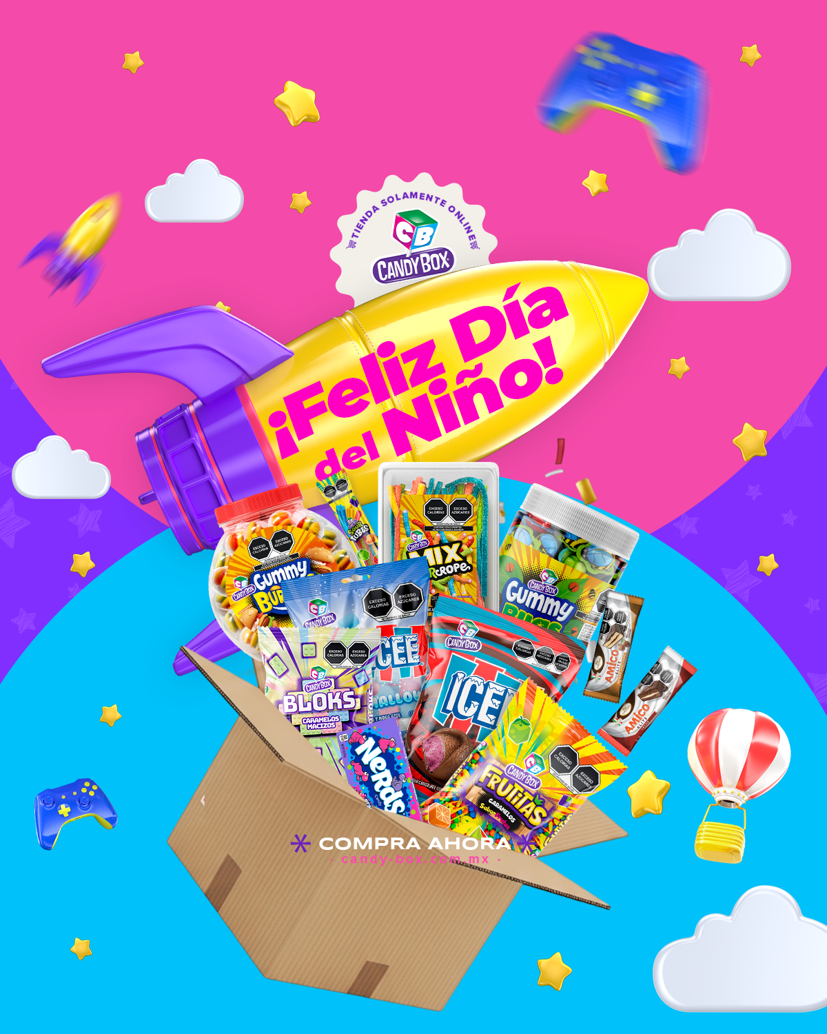 Chris standing up holding his daughter Elva