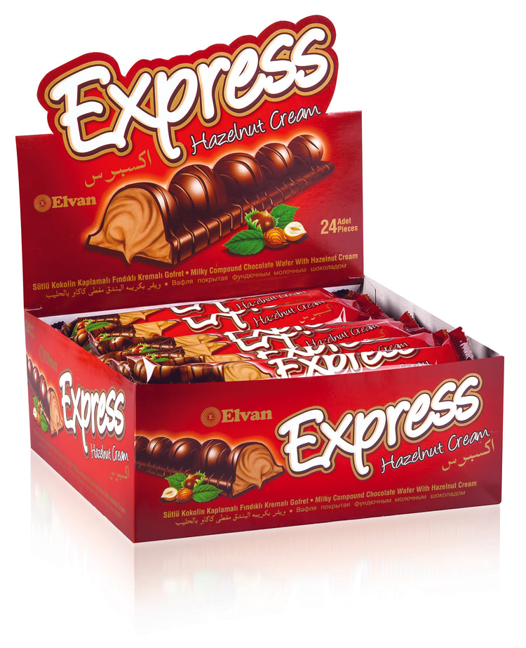 Elvan Express Wafer 35 Gramos, Caja Con 24 Piezas