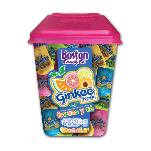 Boston Candy Co Ginkee Fresh Vitrolero Con 60 Piezas