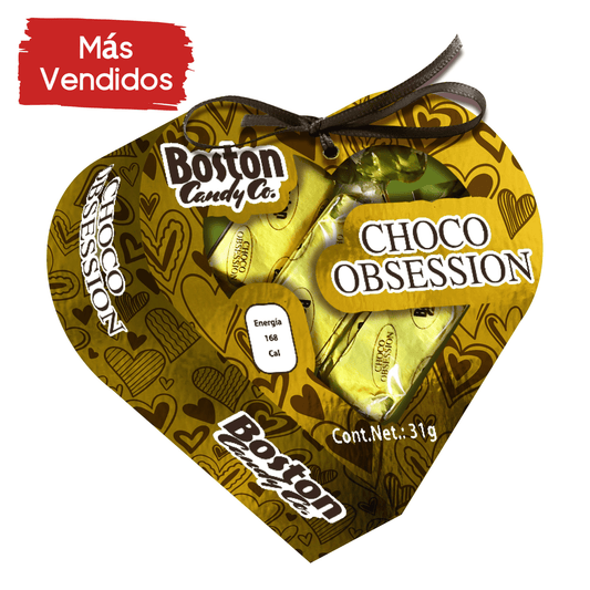 Boston Candy Co. Corazón Choco Obsession 31 Gramos (Pack 6 corazones)