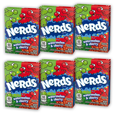 Wonka Nerds ! sandia cereza , caja con 12 piezas